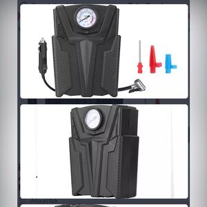 iMounTEK Car Tire Portable Air Pump, Air Compressor, DC 12V Inflator, 3 Nozzles